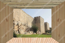Load image into Gallery viewer, Old City Walls 3 Sukkah Mural
