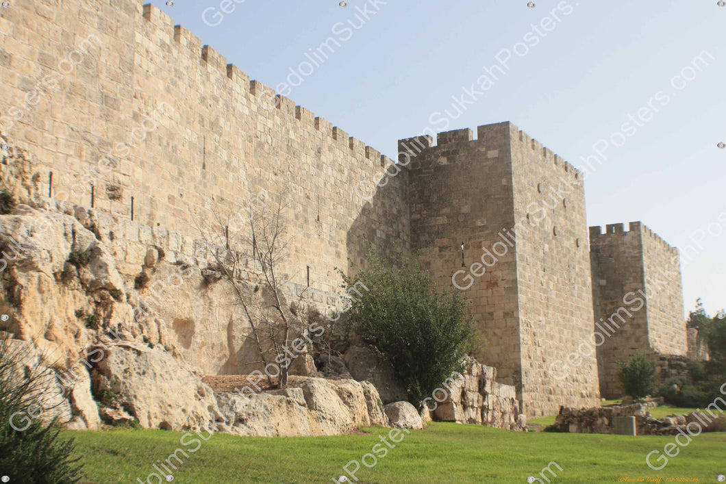 Old City Walls 3 Sukkah Mural