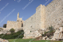 Load image into Gallery viewer, Migdal Dovid Old City Walls Sukkah Mural
