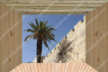 Load image into Gallery viewer, Palm Tree Old City Sukkah Mural
